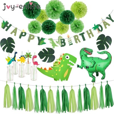 Roar Dinosaur Party Balloon Bunting Garland Wild One 1st
