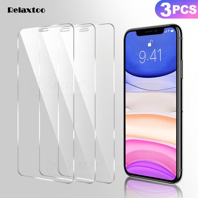 3PCS 9H Tempered Glass For iphone 11 11pro Screen Protector