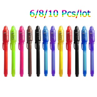 4/6/8/10 Pcs/lot Invisible Ink Pen,Secrect Message pens, 2