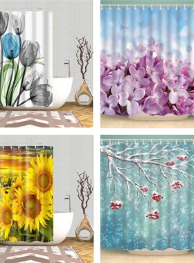 Shower Curtains Waterproof Decor-Screen Fabric Polyester 3d