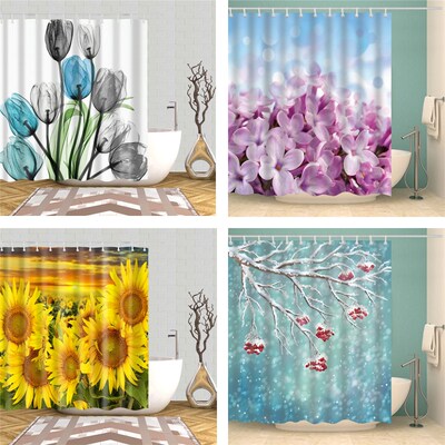 Shower Curtains Waterproof Decor-Screen Fabric Polyester 3d