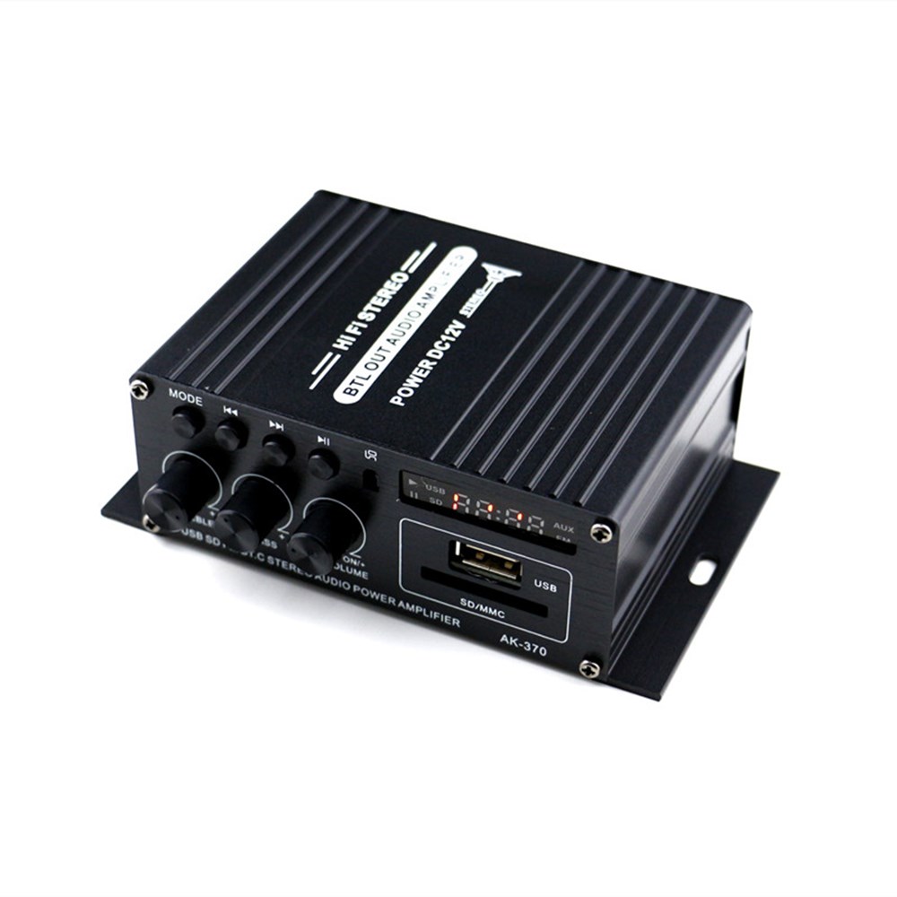 AK370 12V Mini Audio Power Amplifier Bluetooth Amplifier Aud