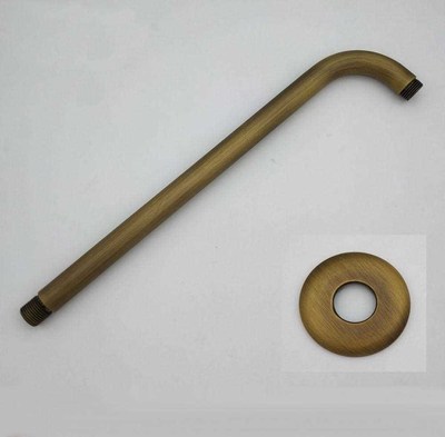 Antique Brass Wall Shower Head Extension Pipe - 12