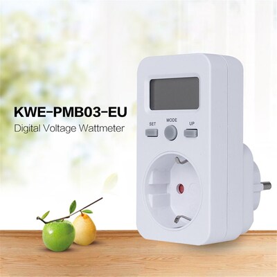 KWE PMB03 Plug Socket Digital Voltage Wattmeter Power Consu