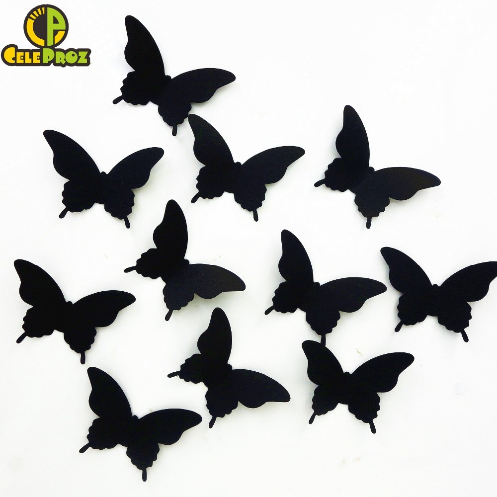 20pcs 3D Paper Butterfly Wall Sticker decor Butterflies art