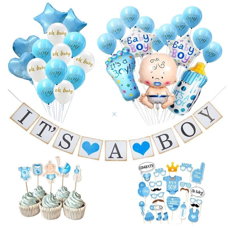 baby shower banner its a boy/girl confetti balloon baby