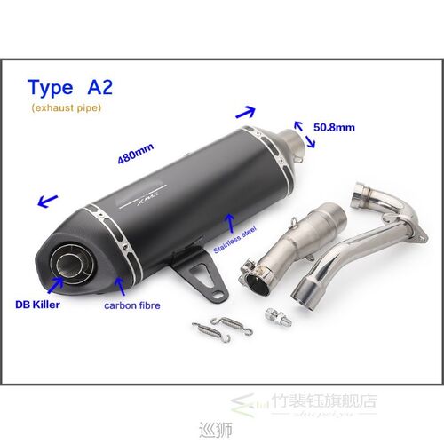 Xmax 250 300 exhaust motorcycle Xmax 250 Modified Exhaust Mu
