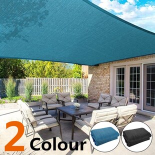 2X2/4/5/6M Black Blue Sun Shade Canopies Sails Outdoor