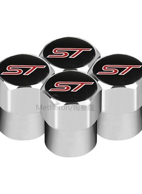 Car-Styling 4pcs ST Emblem Wheel Tire Valve Tyre Caps Case f