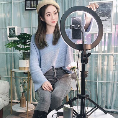 Led Ring Light with Cell Phone Mobile Holder Ringlight 26 Cm