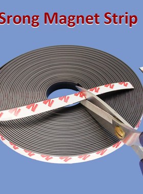 Strong Flexible Magnet Strip Self Adhesive Magnetic Tape 1Me