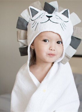 Cotton Kids Towel Hood Cotton Bathrobe Baby Towel for K