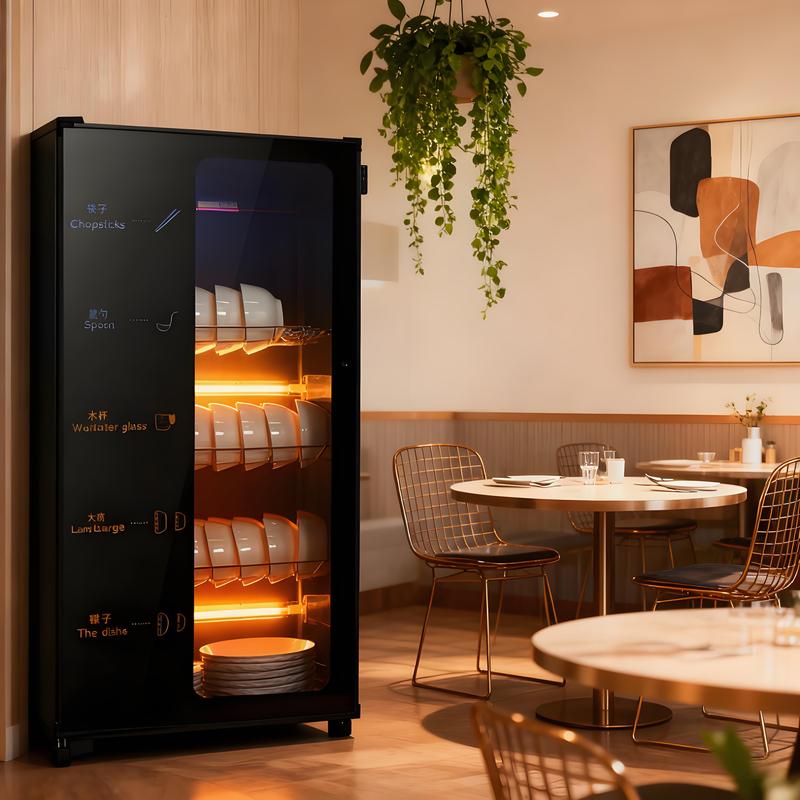 对开门会议室茶道餐盘消毒柜免擦干碟子消毒柜家用立式免沥水