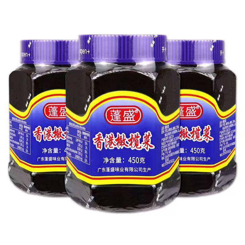 正宗蓬盛香港橄榄菜大瓶装广东潮汕特产拌面喝粥开胃菜下饭咸菜