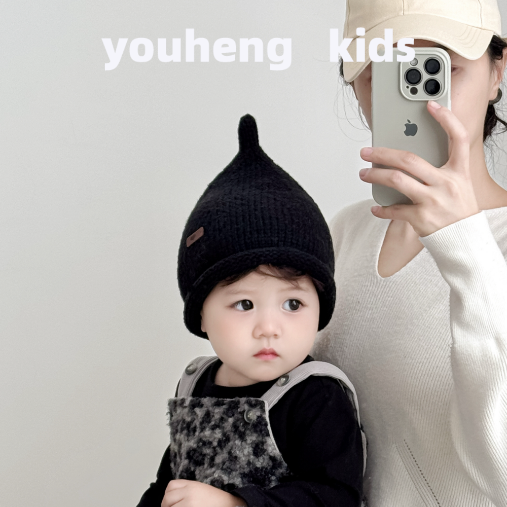 韩版尖顶宝宝帽子秋冬季男女童薄款护耳保暖毛线帽防风套头针织帽,童装/婴儿装/亲子装,帽子,淘宝优惠券,粉丝福利购,淘宝优惠卷
