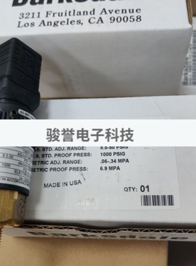 【议价】L96211-BB6-S1085巴士德Barksdale压力开关