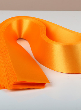 金黄色丝带寺庙祈福绸布挂树路引可写字户外长廊装饰布置表演飘带