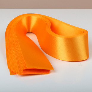 金黄色丝带寺庙祈福绸布挂树路引可写字户外长廊装饰布置表演飘带