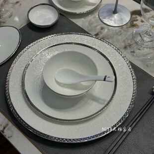 NIYA尼雅家居骨瓷餐具套装摆台现代轻奢会所酒店餐厅包厢商务宴请