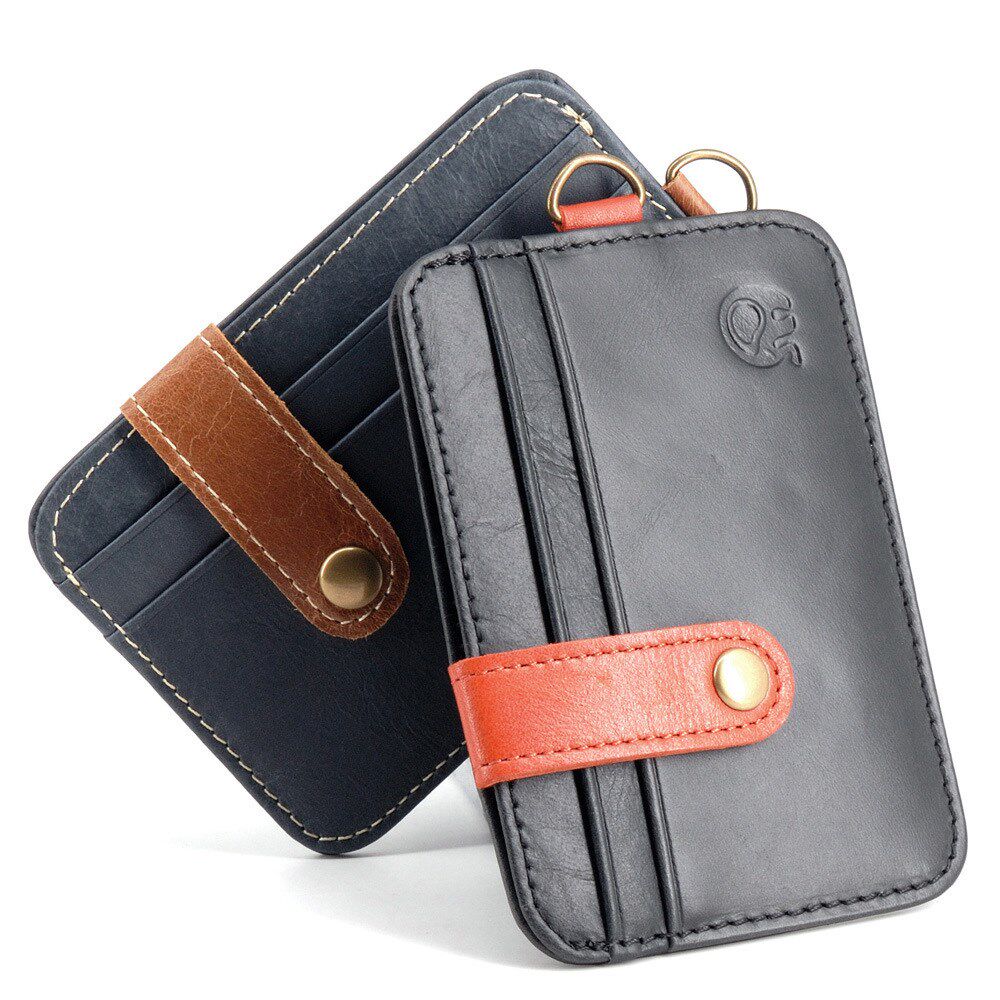 Credit Card Holder Short Purse Leather Bank Multi Slot Card