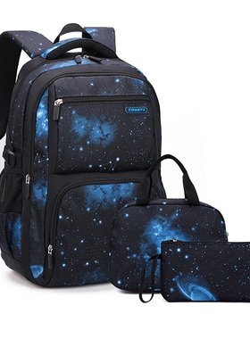 Boys Backpacks 3 Pieces Sets School Bags Large Size Bag For