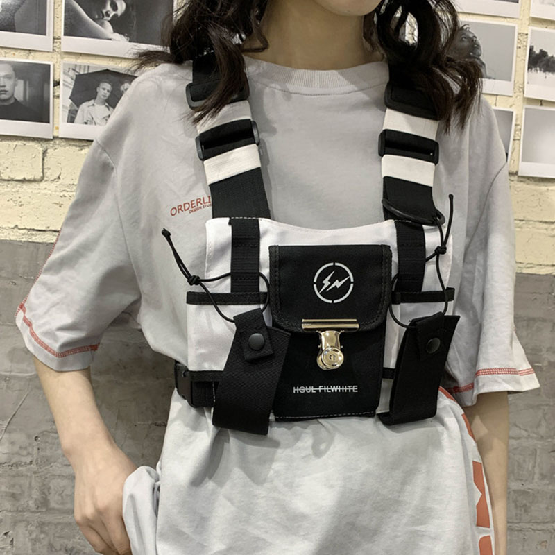 llet Hip Hop Vest Streetwear Bag Function Tactics Waist Pack