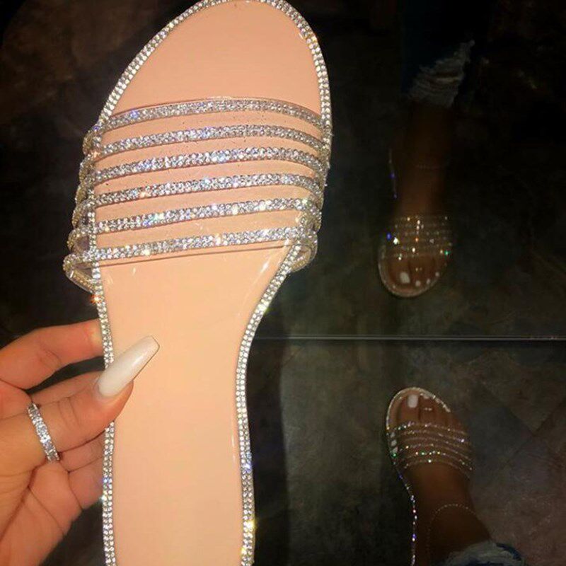 2022 summer flat sandals women shoes 欧美镂空平底凉鞋拖鞋女