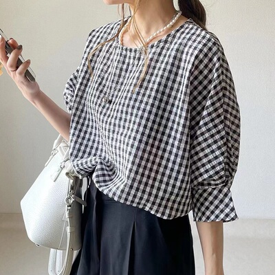 Plaidblousey跨境袖口