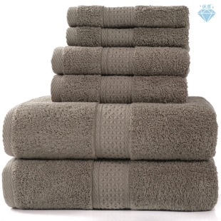 纯棉浴巾方巾毛巾三件套 cotton towel set 3 pcs bath washcloth