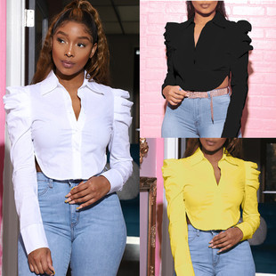 Shirt Blouse Crop Top Street Women Shirt Tops Elegant Blouse