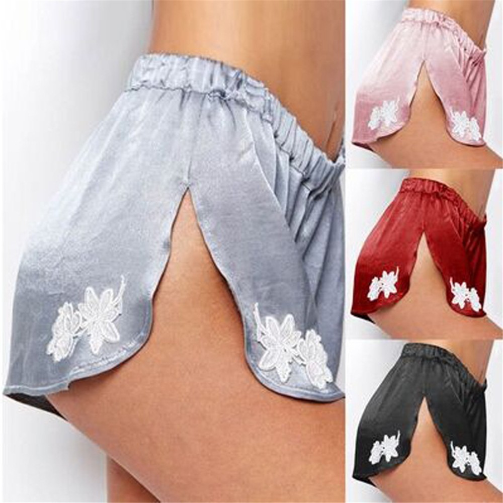 Waist Band Spilt Applique Shorts Trouser Applique hot shorts
