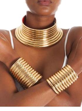 africa zulu bracelet women Hand catenary 夜店夸张女手镯cos