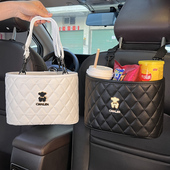 车载好物座椅后背收纳袋多功能可爱蝴蝶结防水储物箱汽车用品大全