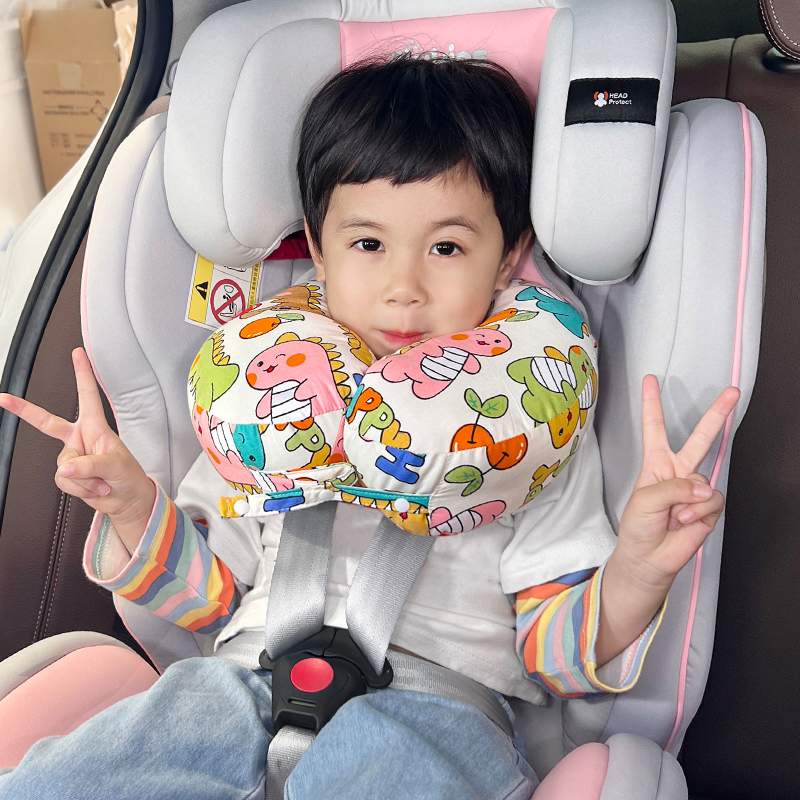 汽车卡通婴儿童旅行U型枕头宝宝车用护颈脖子枕飞机安全座椅头枕