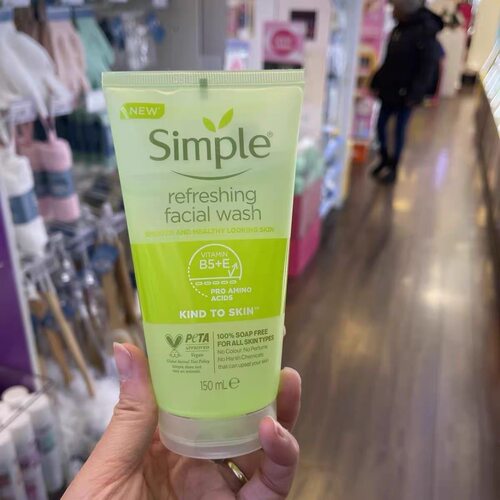 英国Simple清妍清爽洗面奶无皂深层清洁温和保湿洁净清仓