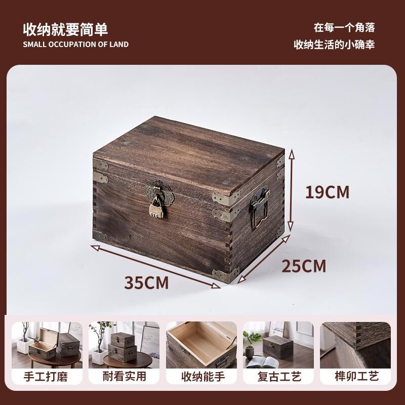 亲人过世遗物收纳盒大号整理木箱遗像衣服杂物封存保存防潮箱耐用