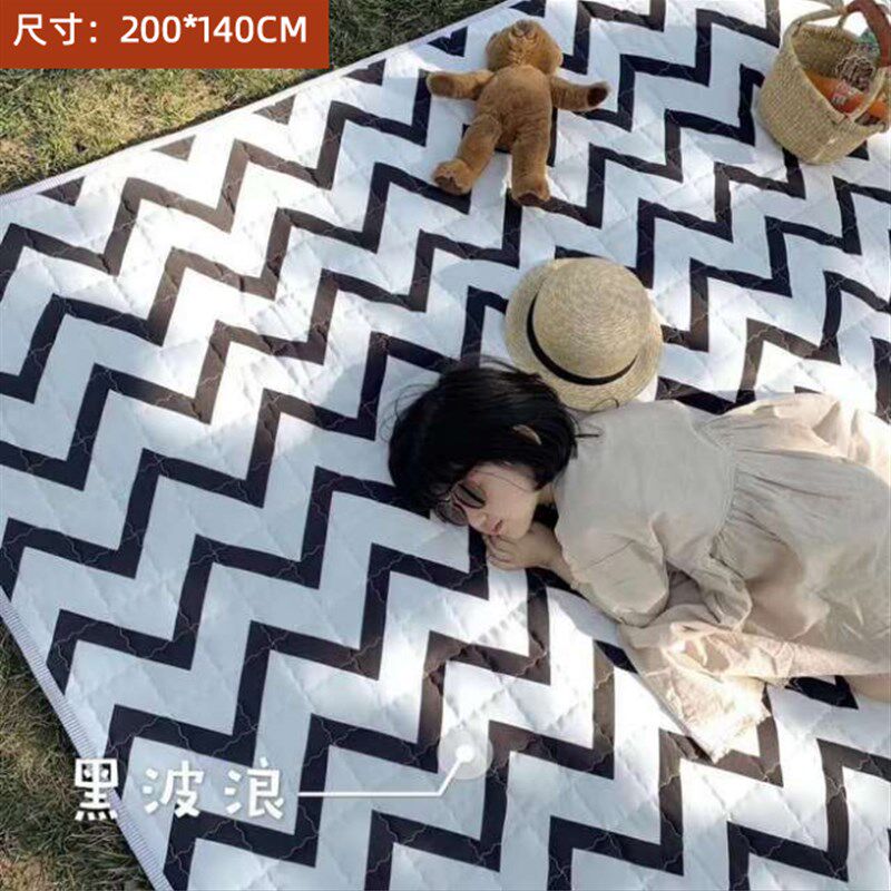 牛津布加厚防水野餐垫可机洗折叠防潮宝宝爬行垫春游垫子沙滩垫