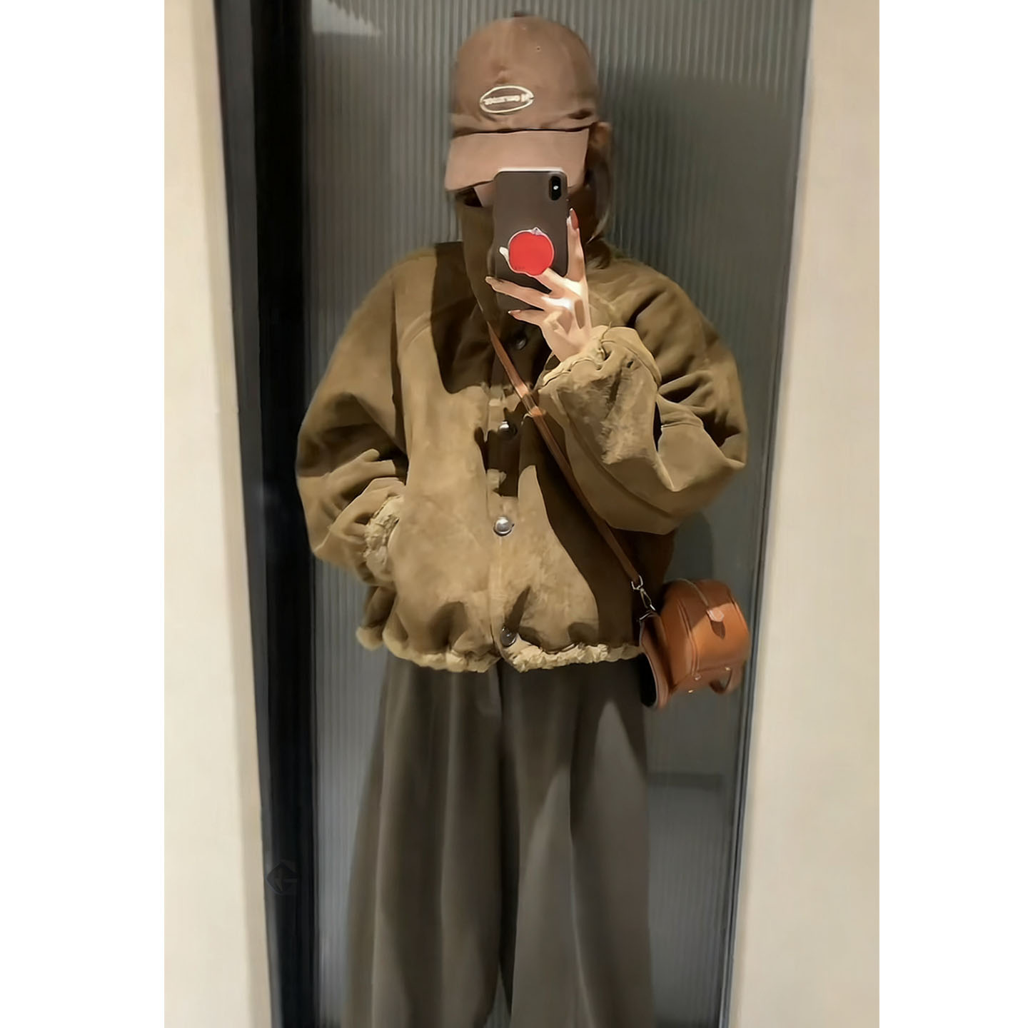 皮毛一体外套女款冬季加厚高级感