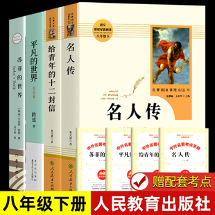 给青年 平凡 世界路遥正版 原著 十二封信名人传必八年级下选读