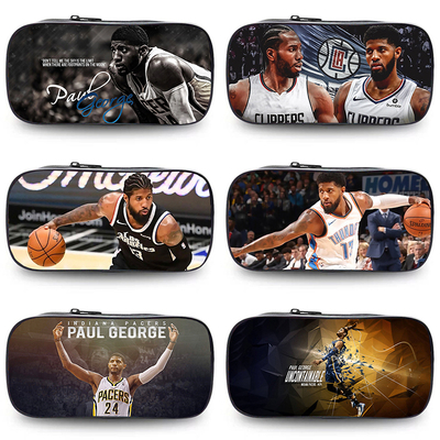 NBA洛杉矶快船保罗乔治泡椒笔袋多功能铅笔袋男孩中小学生文具盒
