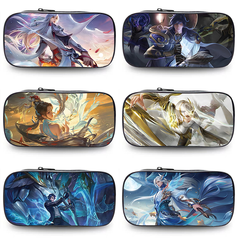 王者荣耀曜李信铠笔袋韩信赵云周边多功能拉链文具盒铅笔盒小学生