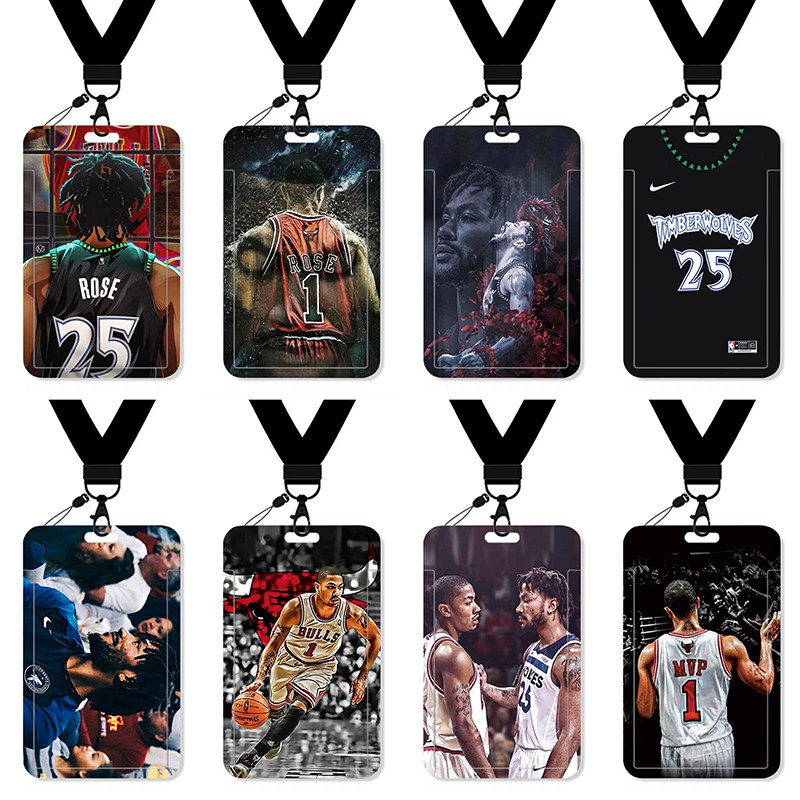 NBA公牛风城玫瑰尼克斯罗斯学生卡套校园饭卡校牌公交卡门禁卡套