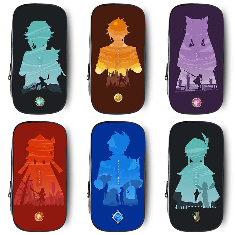 动漫游戏笔袋原神雷电刻晴甘雨万文具盒铅笔袋收纳学生二次元周边,文具电教/文化用品/商务用品,笔袋,淘宝优惠券,粉丝福利购,淘宝优惠卷