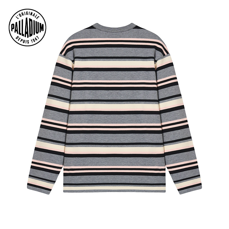 【帕拉丁专场】PALLADIUM帕拉丁上装简单大方条纹男女款圆领毛衫,运动服/休闲服装,运动毛衣/线衫,淘宝优惠券,粉丝福利购,淘宝优惠卷