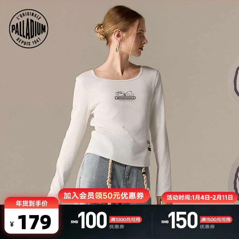 PALLADIUM帕拉丁上装趣味卡通图案女款长袖T恤1912586＆1912587,运动服/休闲服装,运动T恤,淘宝优惠券,粉丝福利购,淘宝优惠卷