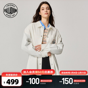 PALLADIUM帕拉丁上装字母印花男女同款纯棉长袖衬衫外套1011888