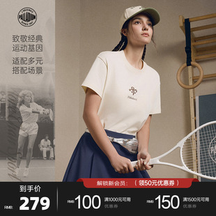 PALLADIUM帕拉丁时尚女款运动休闲小圆领短袖T恤1911996