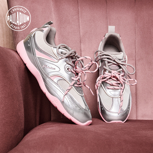 PALLADIUM帕拉丁休闲老爹鞋子简洁魅力粉色女款薄底赛车鞋99620