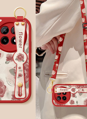 适用oppoa5手机壳a5pro新款女士a5活力版红色玫瑰腕带支架挂绳小羊皮保护套硅胶软OPPO全包防摔0pp05G后外壳