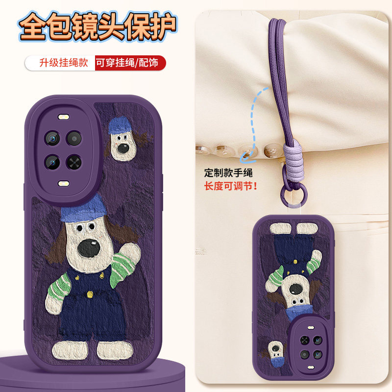 华为nova15手机壳新款Nova15pro小羊皮带镜头带防摔nova15ultra超薄简约保护套掌门狗带挂绳硅胶软壳女士适用